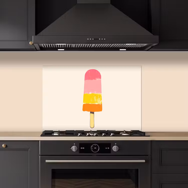 Spatscherm keuken - Waterijsje - Retro - Stokje - Roze — 5