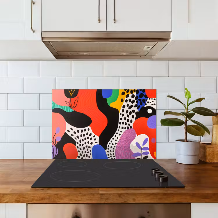 Spatscherm keuken - Abstract - Vormen - Kleuren - Stippen — 3