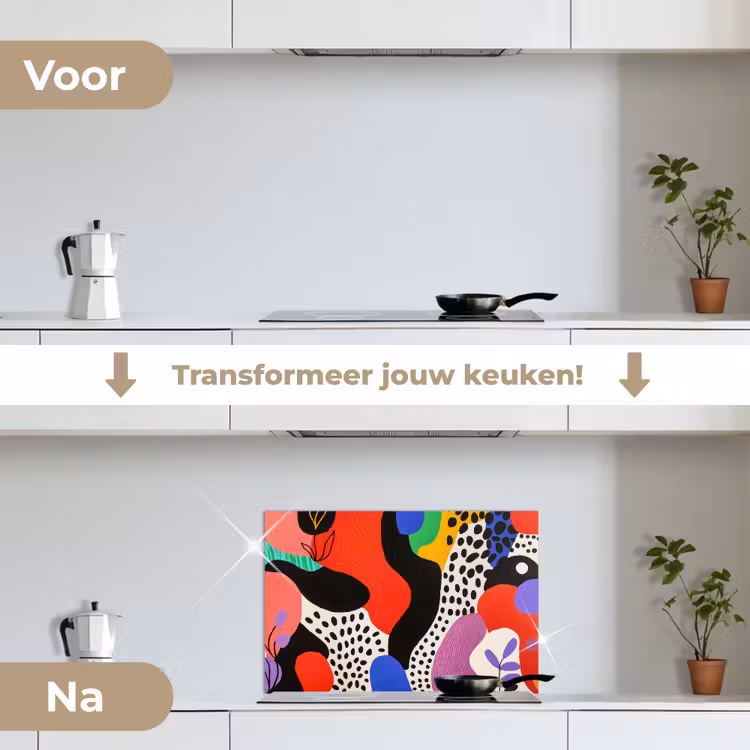 Spatscherm keuken - Abstract - Vormen - Kleuren - Stippen — 7
