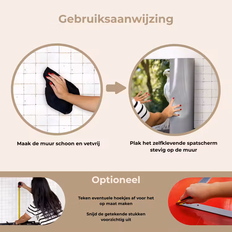 Spatscherm keuken - Arend - Hout - Wit - Planten — 6