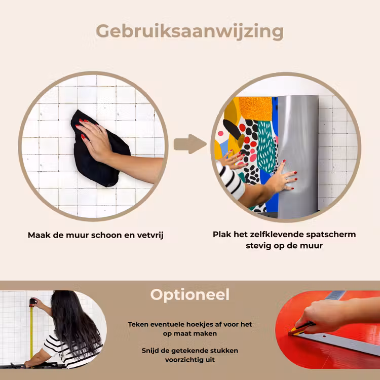 Spatscherm keuken - Stippen - Vormen - Modern - Kleuren — 6