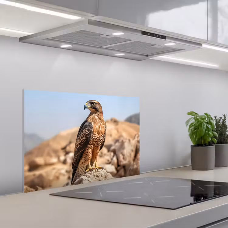 Spatscherm keuken - Valk - Vogel - Rots - Macht — 1