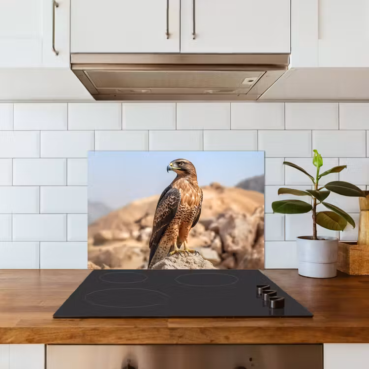 Spatscherm keuken - Valk - Vogel - Rots - Macht — 3