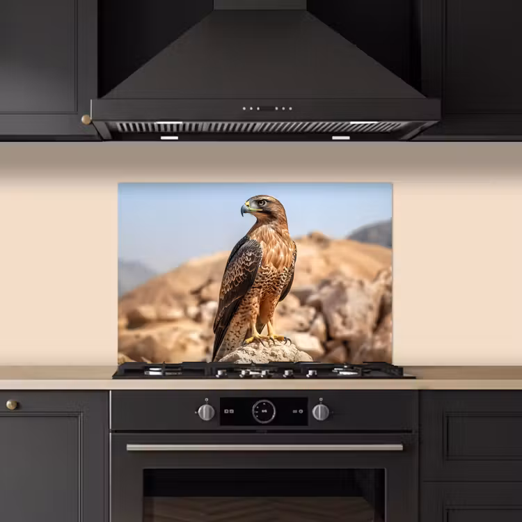 Spatscherm keuken - Valk - Vogel - Rots - Macht — 5