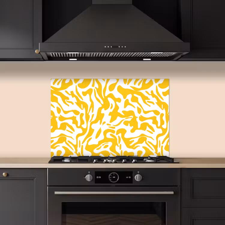 Spatscherm keuken - Vormen - Wit - Abstract — 5