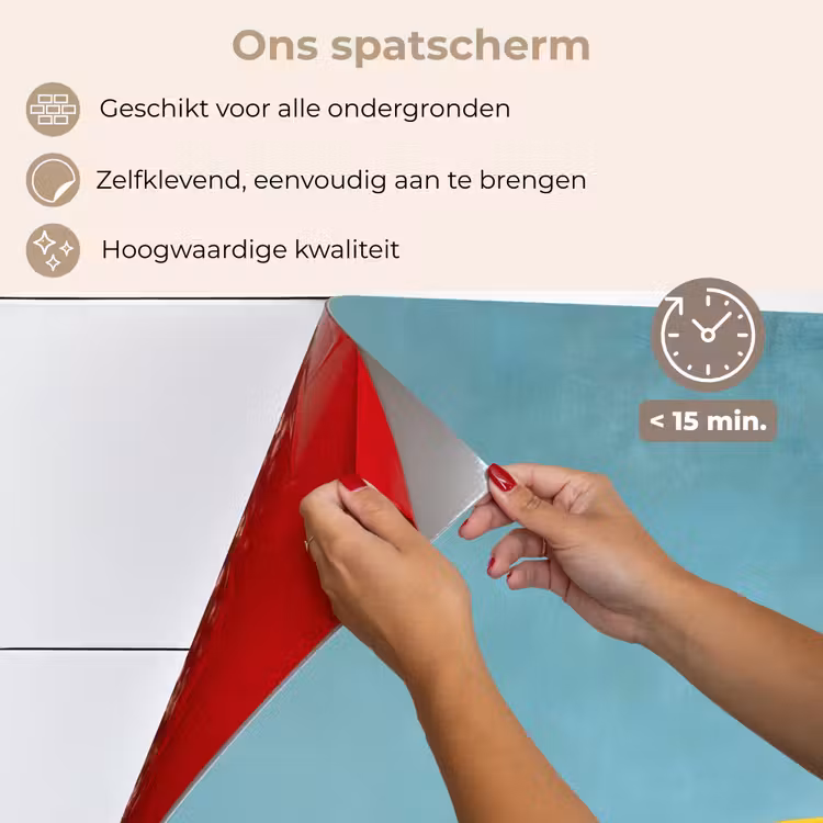 Spatscherm keuken - Parasol - Geel - Strand - Zee — 4