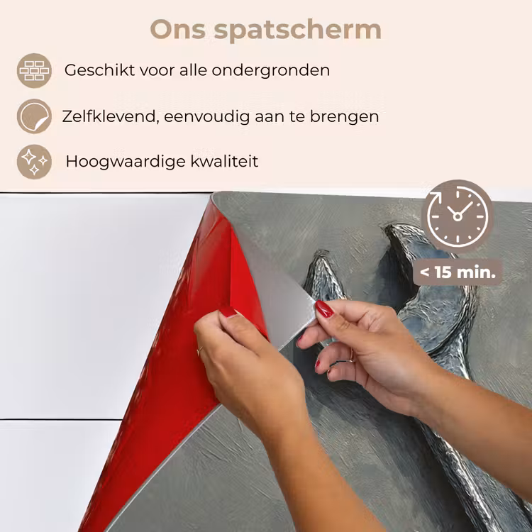 Spatscherm keuken - Steeksleutel - Schilderij - Gereedschap - Verf — 4