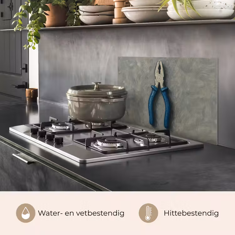 Spatscherm keuken - Tang - Schilderij - Textuur - Verf — 2