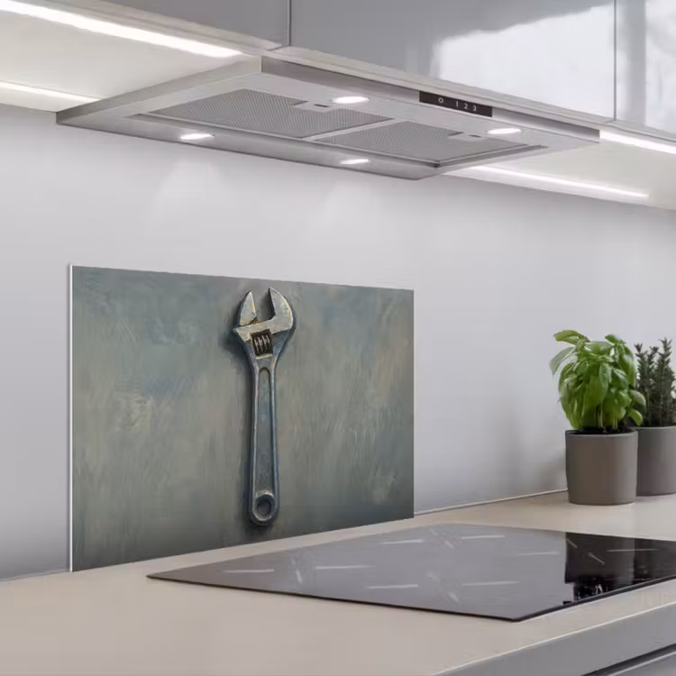 Spatscherm keuken - Moersleutel - Gereedschap - Verf — 1