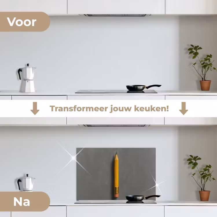 Spatscherm keuken - Potlood - Schilderij - Geel — 7