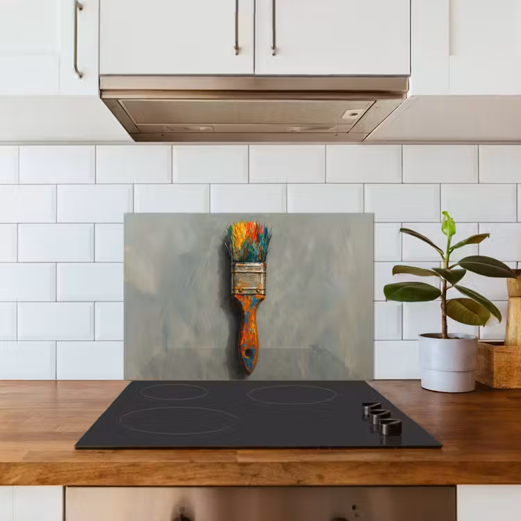 Spatscherm keuken - Verf - Kwast - Schilderij — 3