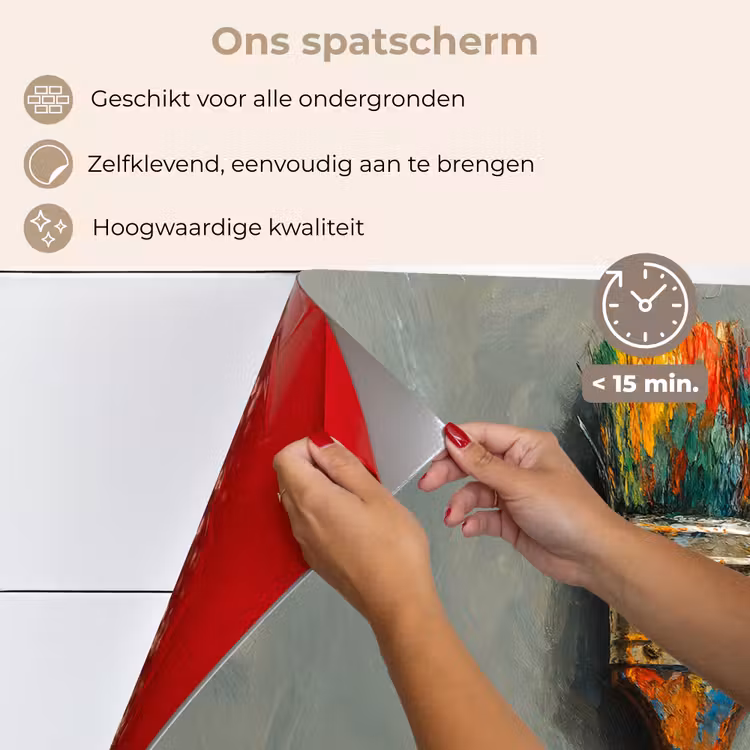 Spatscherm keuken - Verf - Kwast - Schilderij — 4