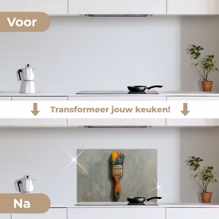 Spatscherm keuken - Verf - Kwast - Schilderij — 7