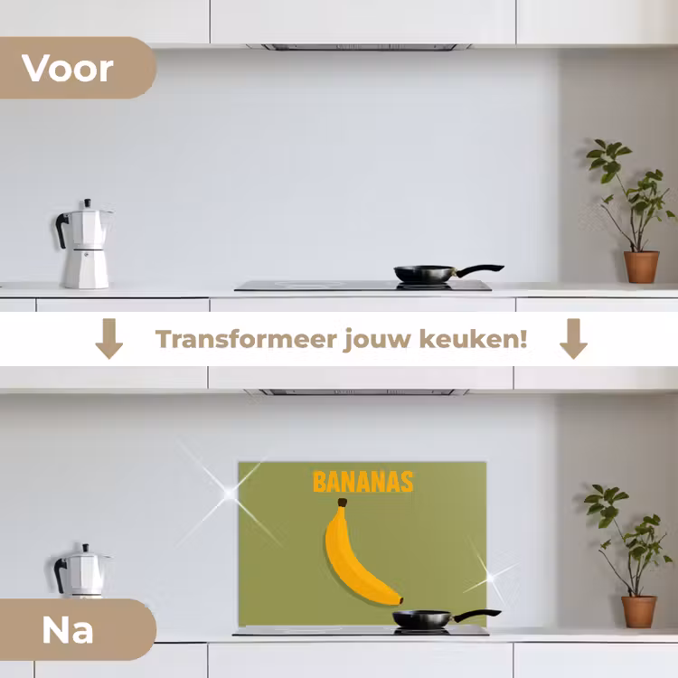 Spatscherm keuken - Banaan - Minimalistisch - Geel — 7