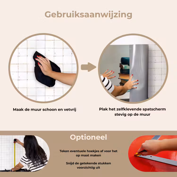 Spatscherm keuken - Stapel - Boeken - Groen - Daglicht — 6