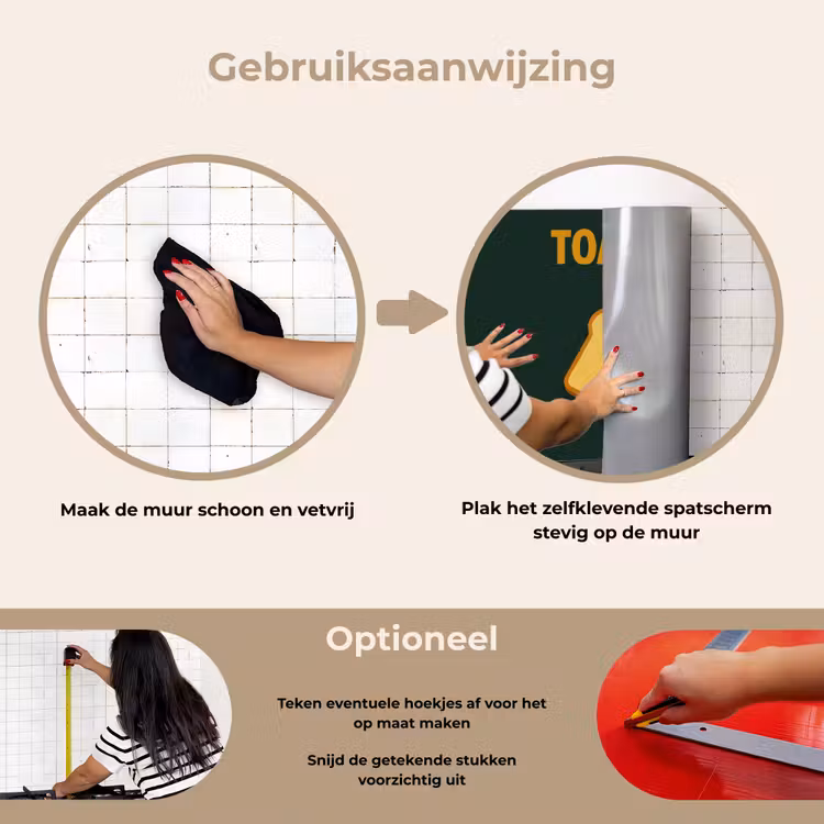 Spatscherm keuken - Brood - Tosti - Groen - Minimalistisch — 6