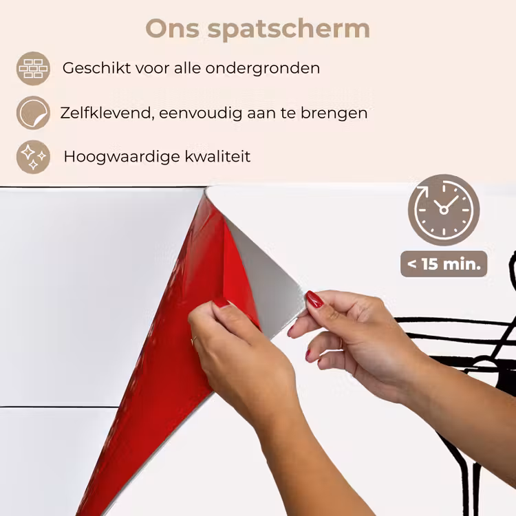 Spatscherm keuken - Cocktail - Glas - Olijf - Minimalistisch — 4
