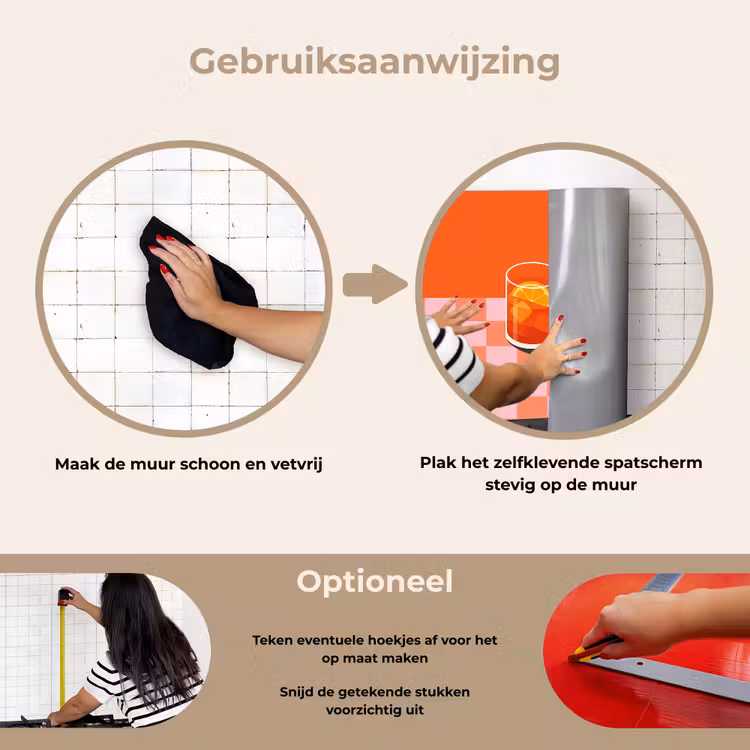 Spatscherm keuken - Sinaasappel - Glazen - Oranje — 6