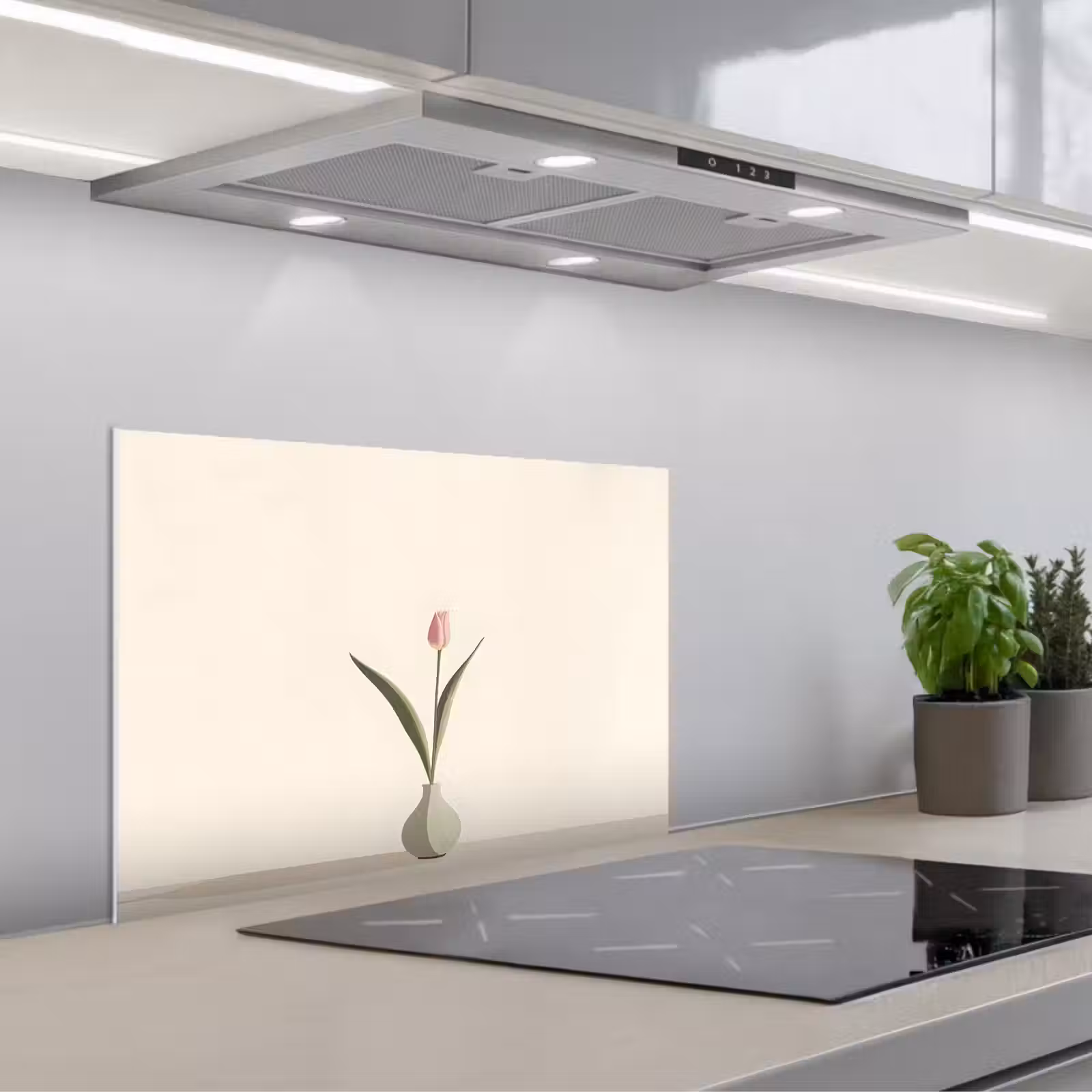 Spatscherm keuken - Tulp - Vaas - Beige — 1
