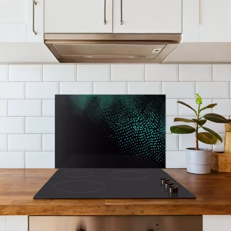 Spatscherm keuken - Gaming - Stippen - Groen - Vervagen — 3