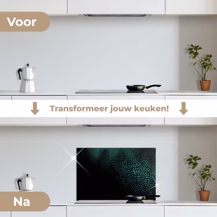 Spatscherm keuken - Gaming - Stippen - Groen - Vervagen — 7