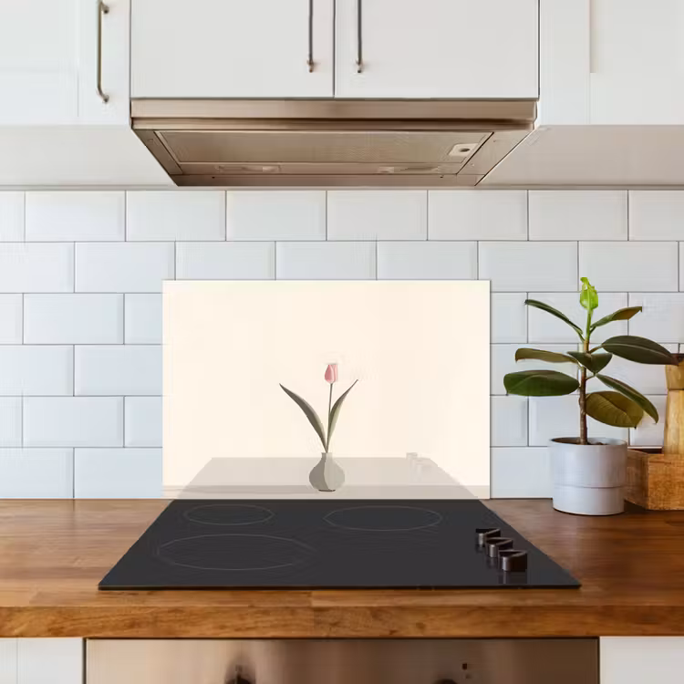 Spatscherm keuken - Tulp - Vaas - Beige — 3