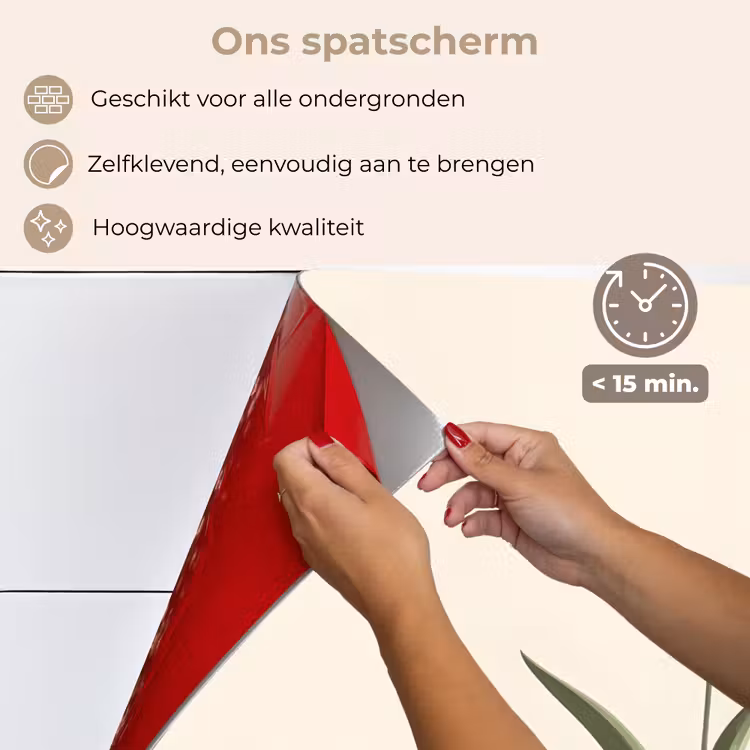 Spatscherm keuken - Tulp - Vaas - Beige — 4