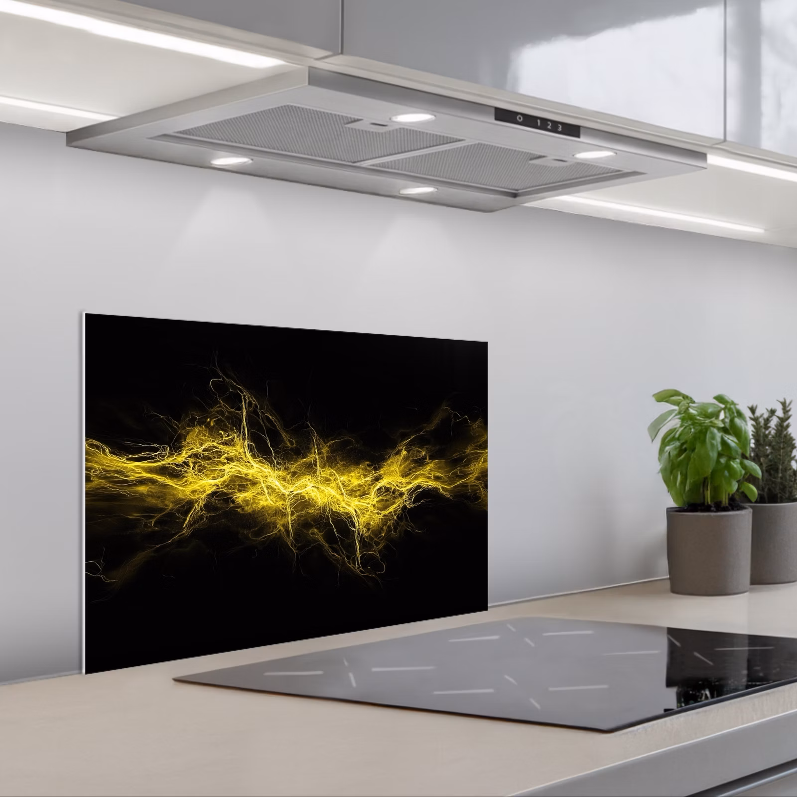 Spatscherm keuken - Gaming - Elektriciteit - Geel - Energie — 1