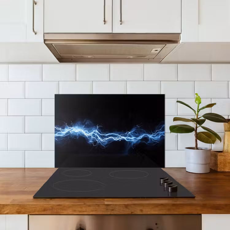 Spatscherm keuken - Gaming - Bliksemflits - Blauw - Energie — 3
