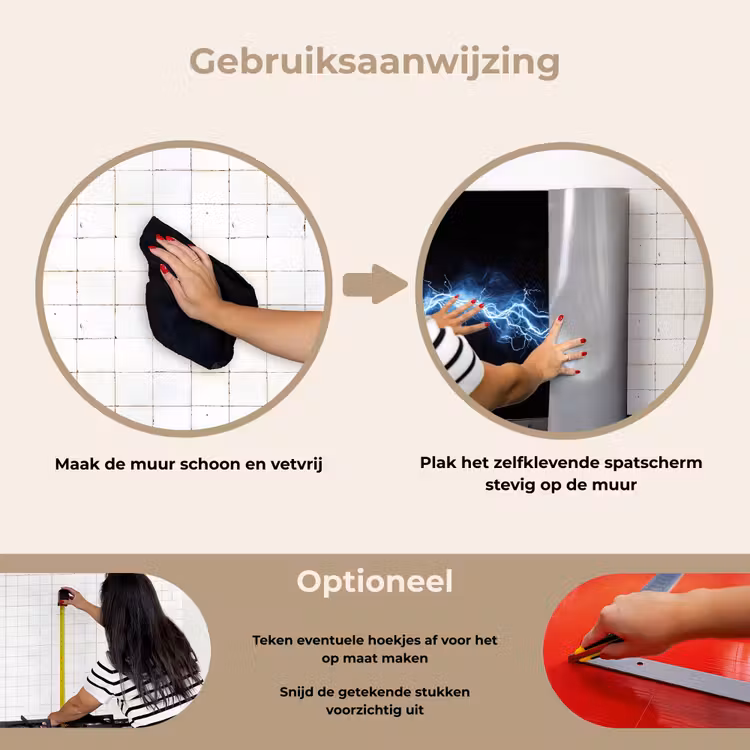 Spatscherm keuken - Gaming - Bliksemflits - Blauw - Energie — 6