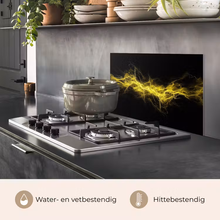Spatscherm keuken - Gaming - Elektriciteit - Geel - Energie — 2