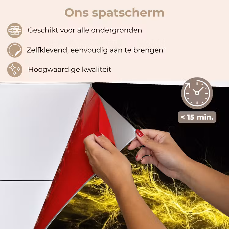 Spatscherm keuken - Gaming - Elektriciteit - Geel - Energie — 4