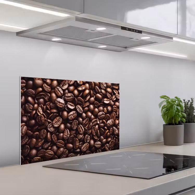 Spatscherm keuken - Bonen - Close-up - Donkerbruin — 1