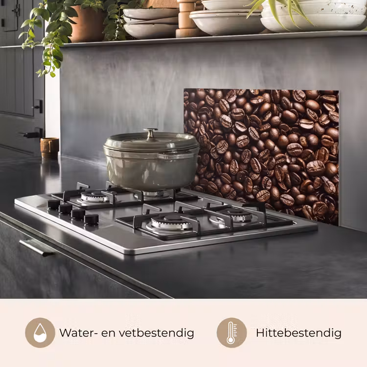 Spatscherm keuken - Bonen - Close-up - Donkerbruin — 2