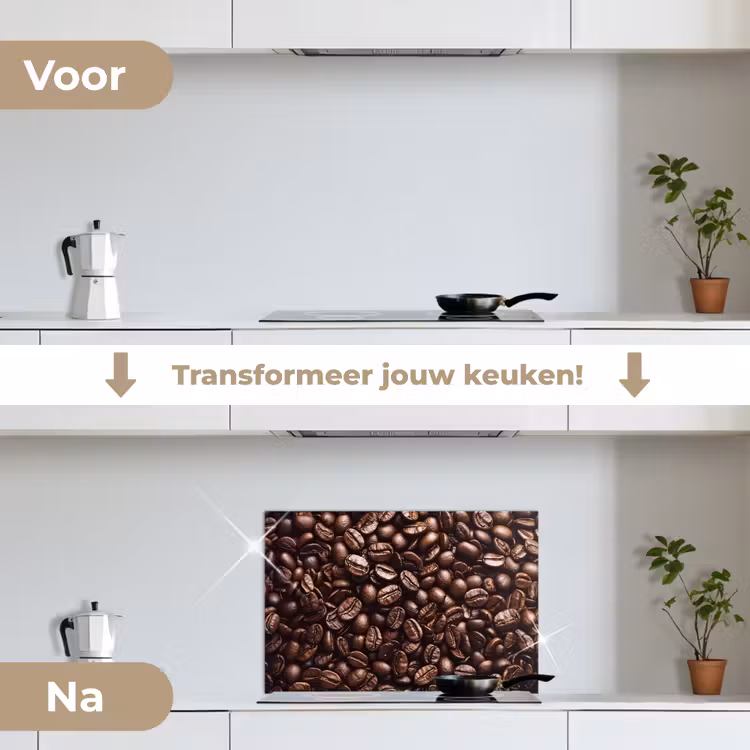 Spatscherm keuken - Bonen - Close-up - Donkerbruin — 7
