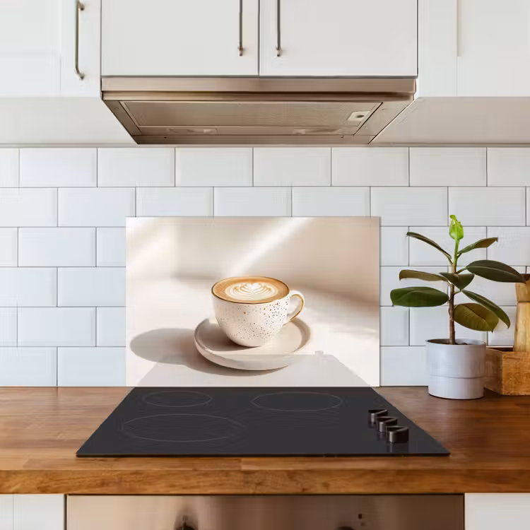 Spatscherm keuken - Cappuccino - Schuim - Schotel - Beige — 3