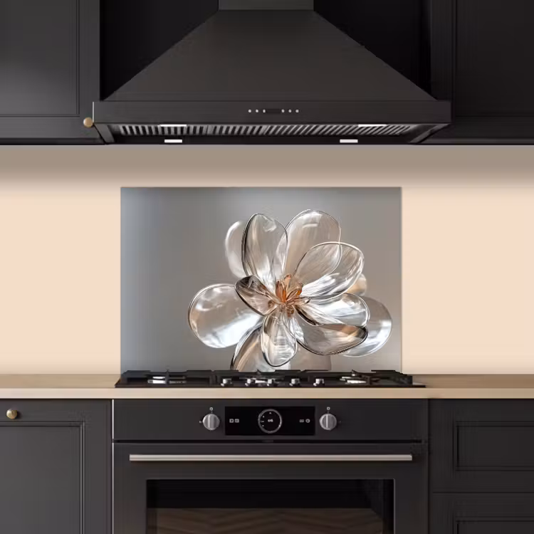 Spatscherm keuken - Bloem - Glazen - Doorzichtig — 5