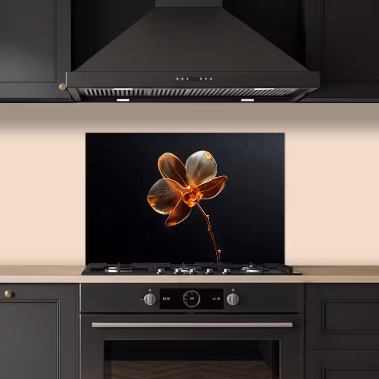 Spatscherm keuken - Orchidee - Doorzichtig - Bloem — 5