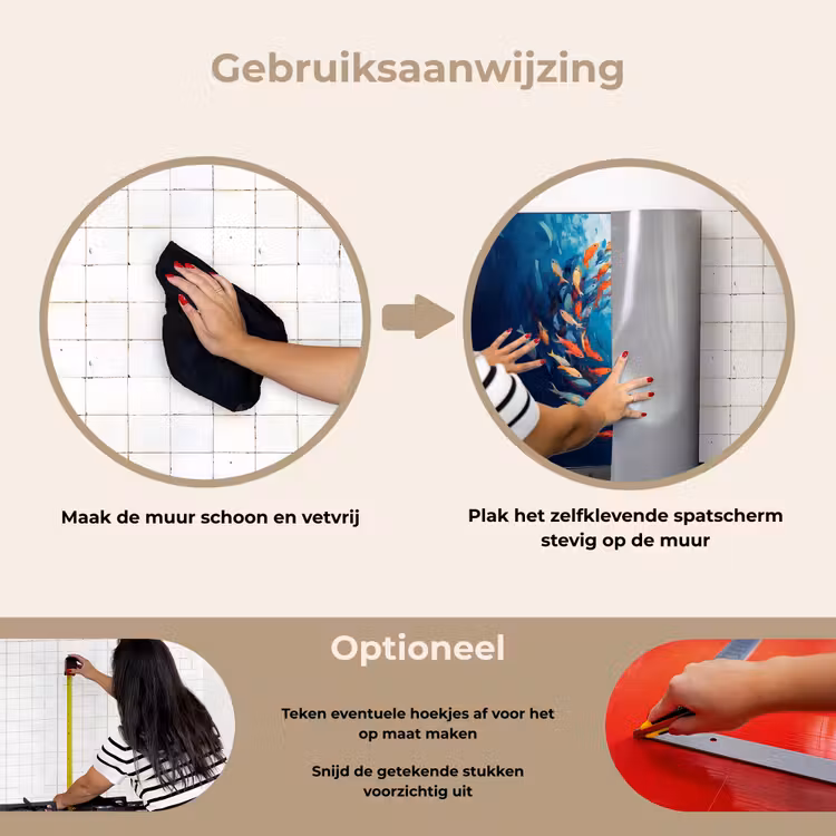 Spatscherm keuken - Zee - Vissen - Kleurrijk - Dynamisch — 6
