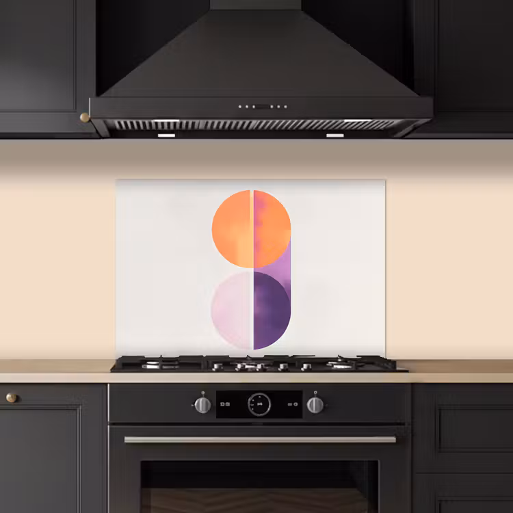 Spatscherm keuken - Cirkels - Abstract - Paars — 5