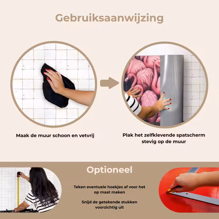 Spatscherm keuken - Flamingo - Roze - Dieren — 6