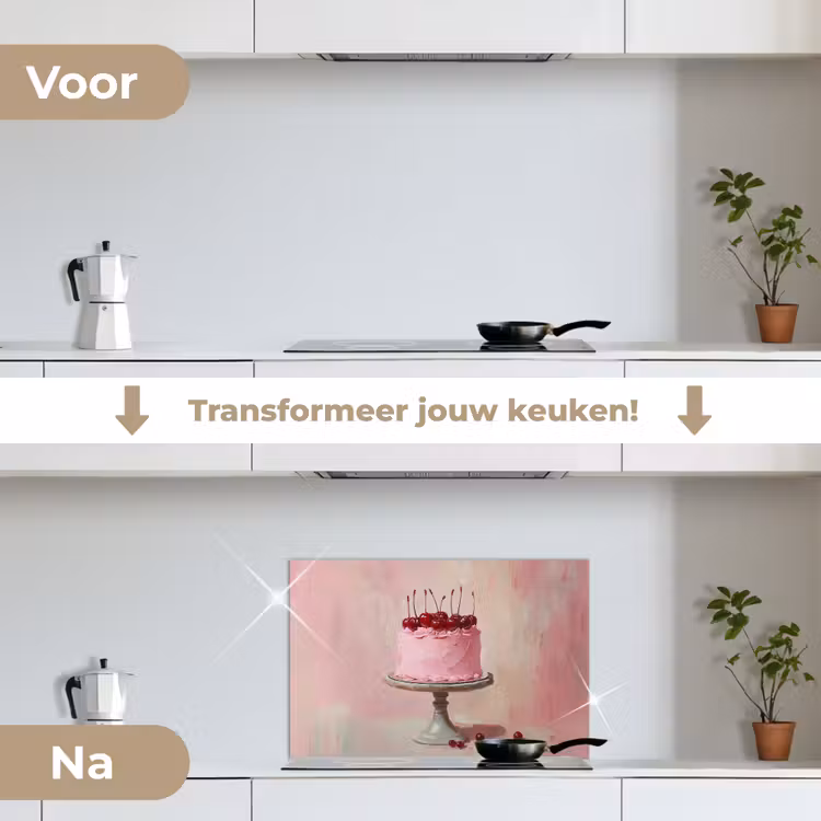 Spatscherm keuken - Taart - Pink - Cherry — 7
