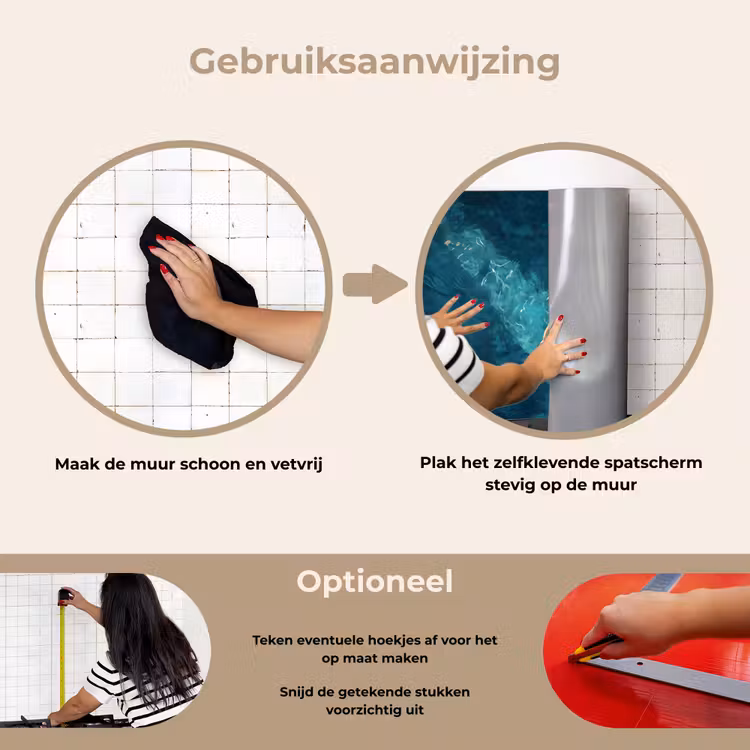 Spatscherm keuken - Vrouw - Water - Bikini - Oranje — 6