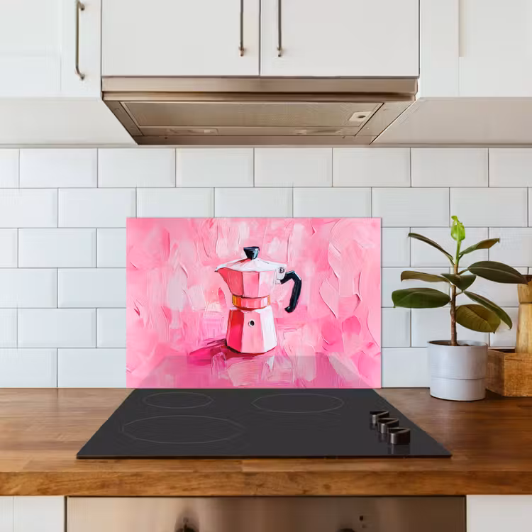 Spatscherm keuken - Roze - Verf - Coffee — 3