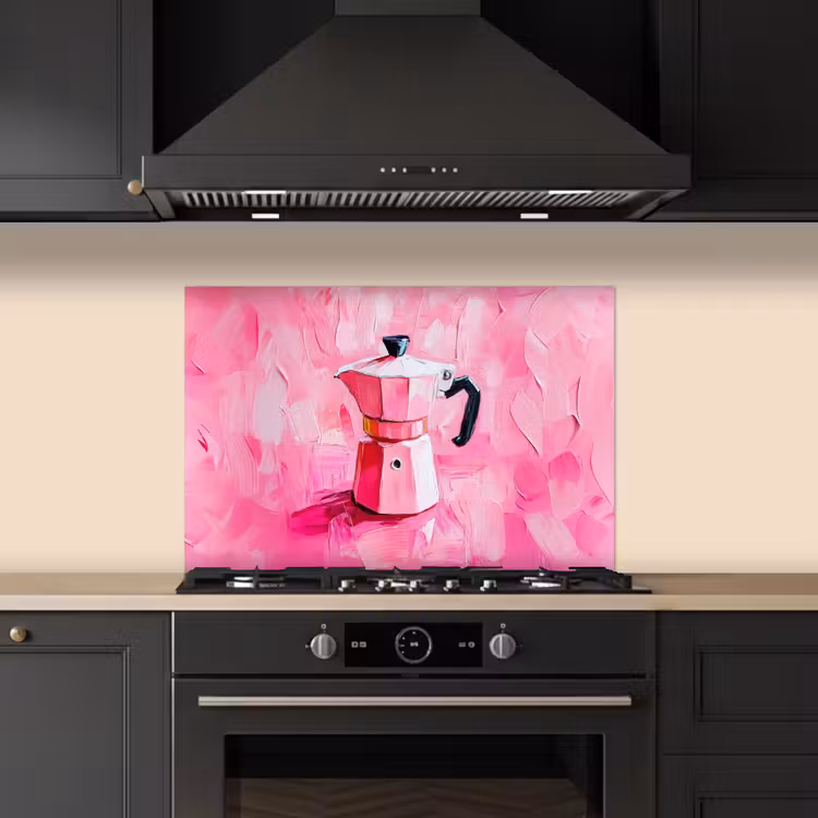 Spatscherm keuken - Roze - Verf - Coffee — 5