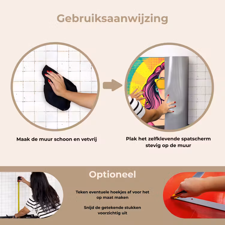 Spatscherm keuken - Zonnebril - Vrouw - Zonnig - Geel — 6