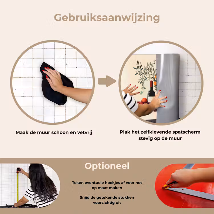 Spatscherm keuken - Wijnflessen - Takken - Sinaasappels — 6
