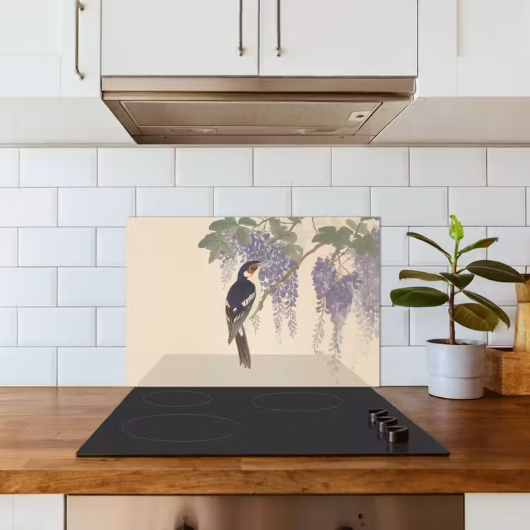 Spatscherm keuken - Specht - Bloemen - Paars — 3