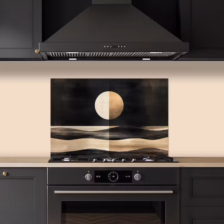 Spatscherm keuken - Maan - Cirkel - Goud — 5