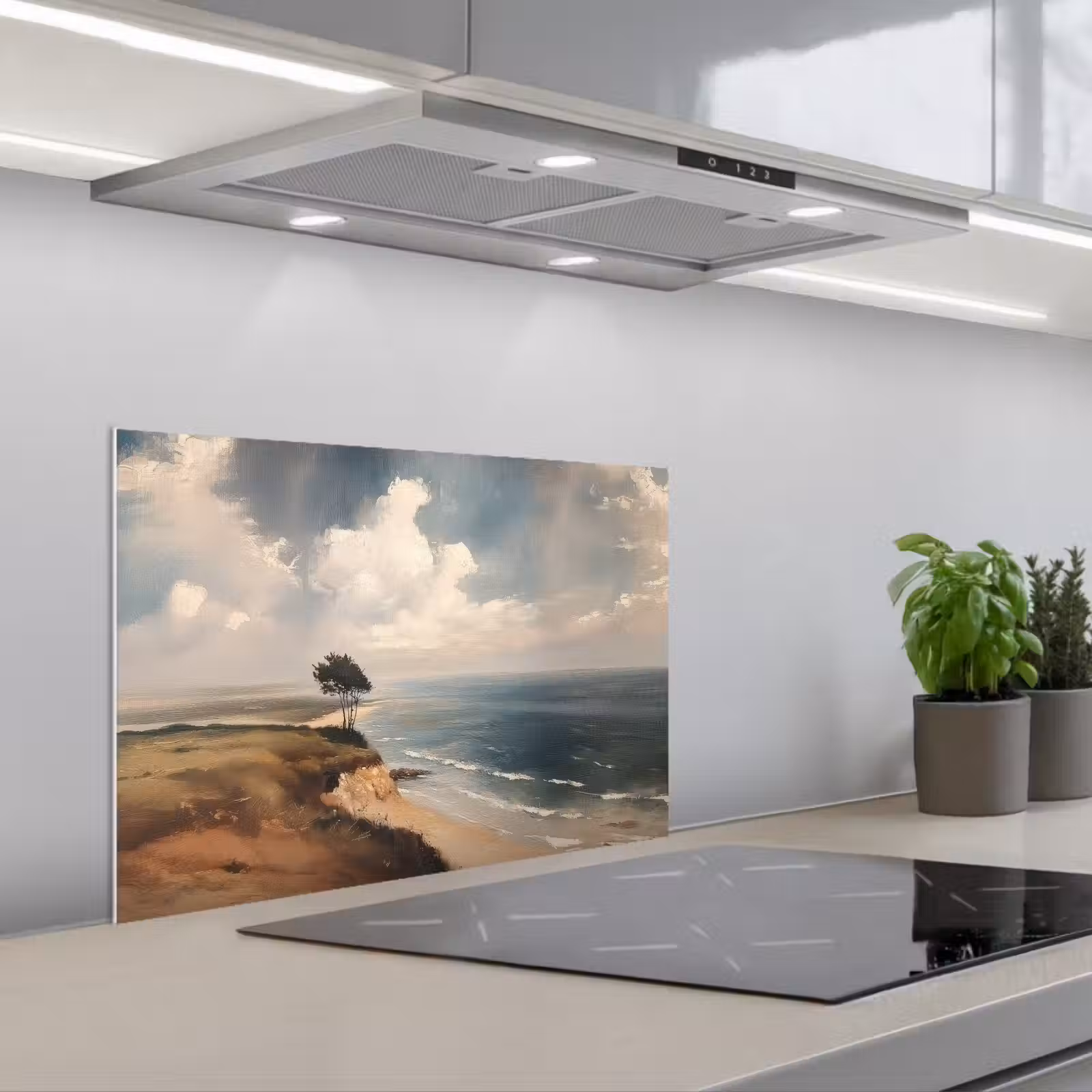 Spatscherm keuken - Klif - Zee - Boom — 1